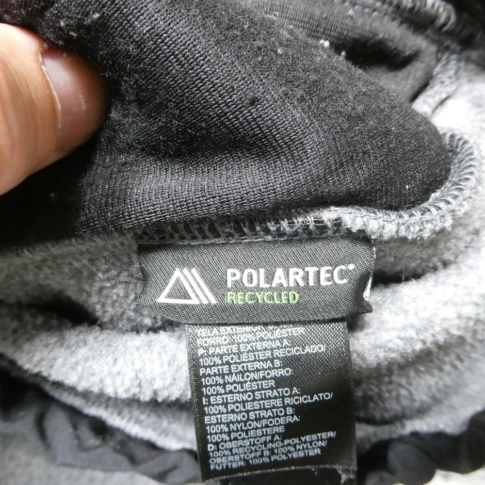 The North Face Vest Mens Large Gray Polartec Fleece Full Zip Outdoor Insulated